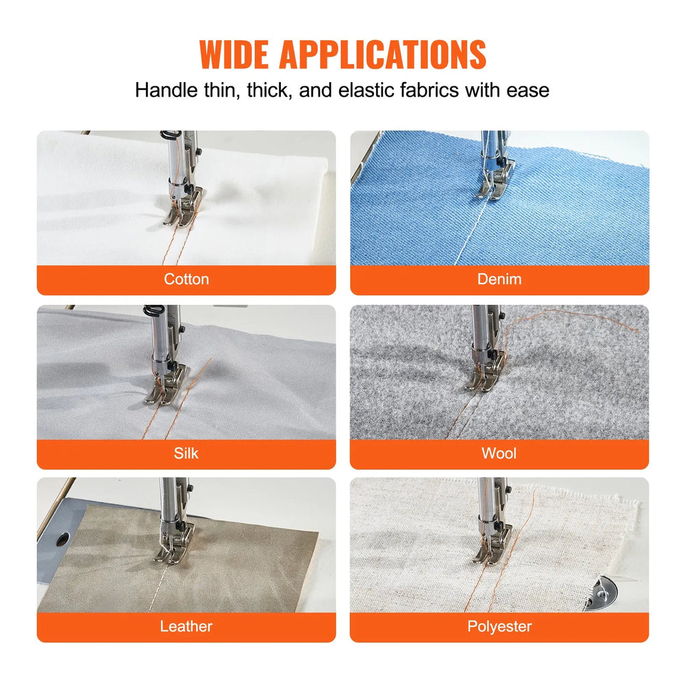 Vevor Industrial Sewing Machine with Table Stand 5000 SPM 550W 120V New