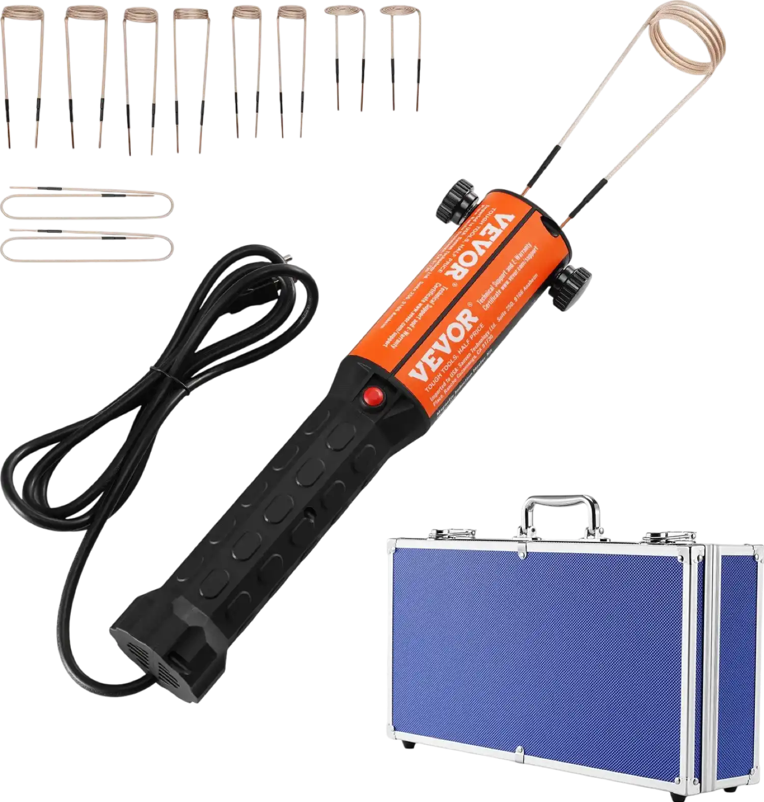 Vevor Magnetic Induction Heater Kit Portable Hand Held with 10 Coils New