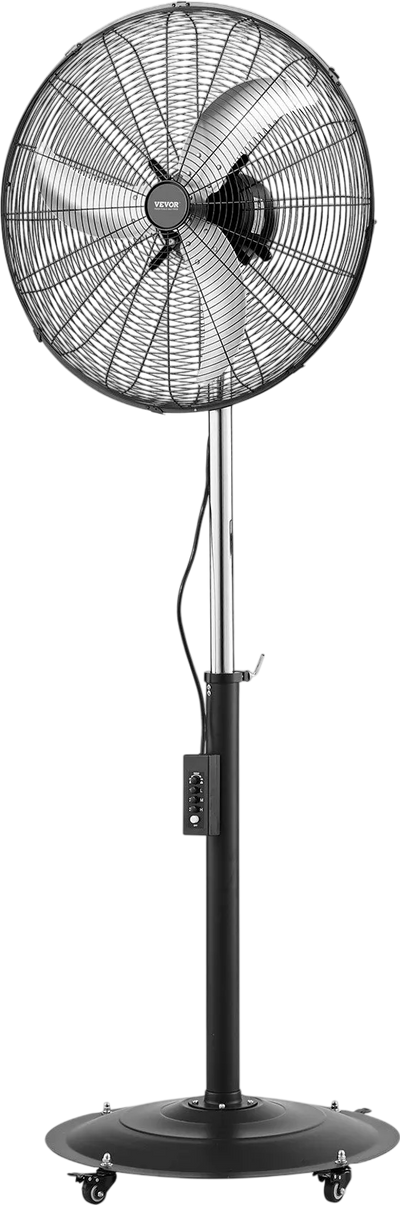 Vevor Pedestal Fan 24 in. High Velocity 6800 CFM 3-Speed Oscillating Waterproof New
