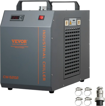 Vevor CW-5202 Industrial Water Chiller with Built-in Compressor 18L/min Flow Rate New