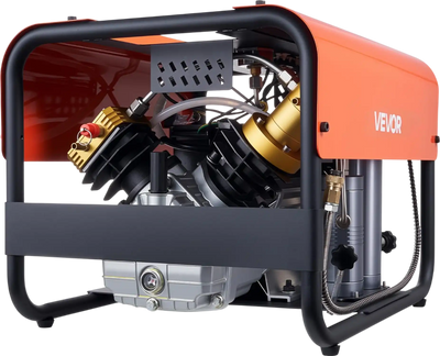 Vevor PCP Air Compressor Double Cylinder 4500 PSI Auto Stop External Cooling New