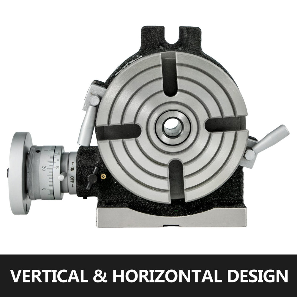 Vevor Rotary Table 6" (150 mm) 4-Slot Horizontal Vertical Dividing Plates for Milling Machine New