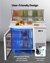 Vevor Refrigerated Prep Table 11 Cu. Ft with 6 Pans and Cutting Board New