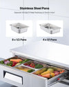 Vevor Chef Base Refrigerator 2-Drawer Undercounter 52" with 8 Pans New