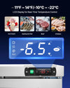 Vevor Commercial Freezer Prep Table 2-Door 14.8 Cu. Ft with LED Lighting New