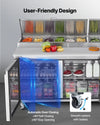 Vevor Commercial Refrigerator Prep Table 20" Countertop 20.3 Cu. Ft with 9 Pans New