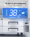 Vevor Chef Base Refrigerator 4-Drawer Undercounter 72" with 12 Pans New
