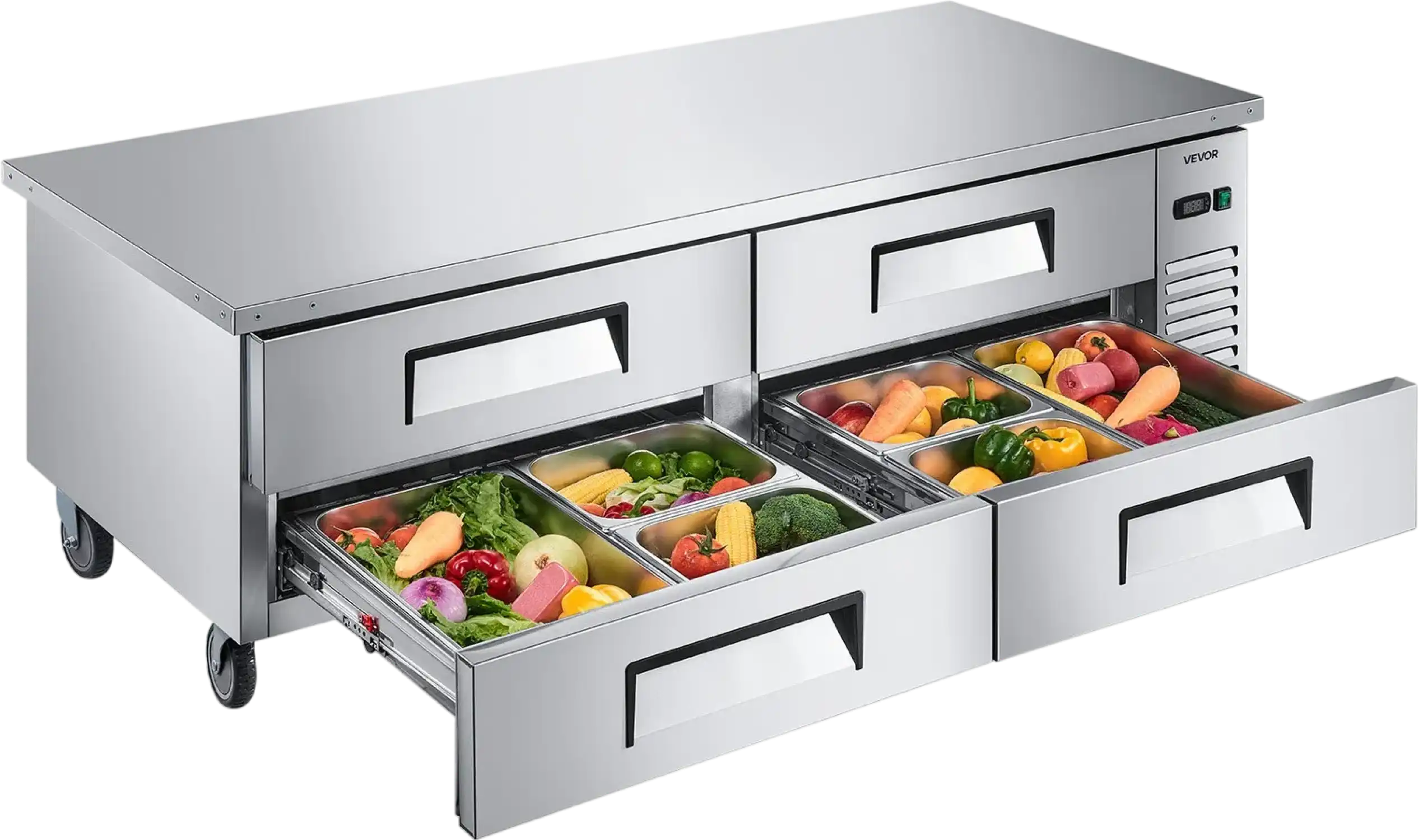 Vevor Chef Base Refrigerator 4-Drawer Undercounter 72