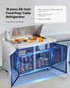 Vevor Refrigerated Prep Table 12.5 Cu. Ft with 18 Pan Basin and Cutting Board New