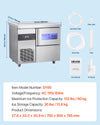 Vevor Commercial Ice Maker with Worktop 132 lbs/Day 30 lbs Storage Bin Self-Cleaning New