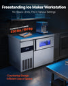 Vevor Commercial Ice Maker with Worktop 265 lbs/Day 66 lbs Storage New
