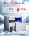 Vevor Commercial Ice Maker with Worktop 265 lbs/Day 66 lbs Storage New