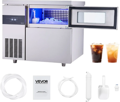 Vevor Commercial Ice Maker with Worktop 265 lbs/Day 66 lbs Storage New