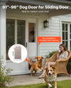 Vevor Pet Door 13.6 x 23.6 in. Flap 91-96 in. Adjustable Height Lockable for Sliding Glass Doors New