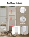 Vevor Pet Door 13.6 x 23.6 in. Flap 91-96 in. Adjustable Height Lockable for Sliding Glass Doors New