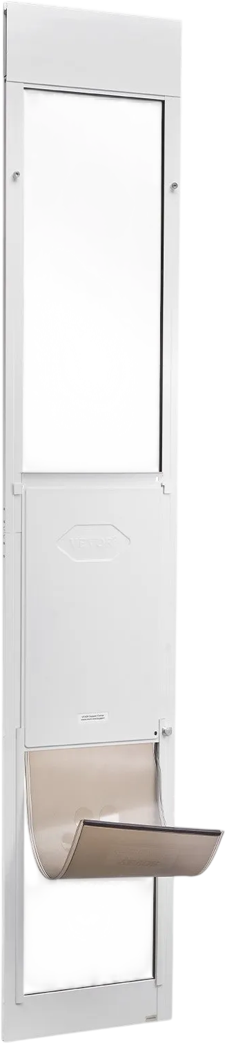 Vevor Pet Door 10.25 x 16.25 in. Flap 91-96 in. Adjustable Height Lockable for Sliding Glass Doors New