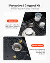 Vevor Granite Composite Kitchen Sink 33 in. Top Mount Single Bowl with Drain Set New