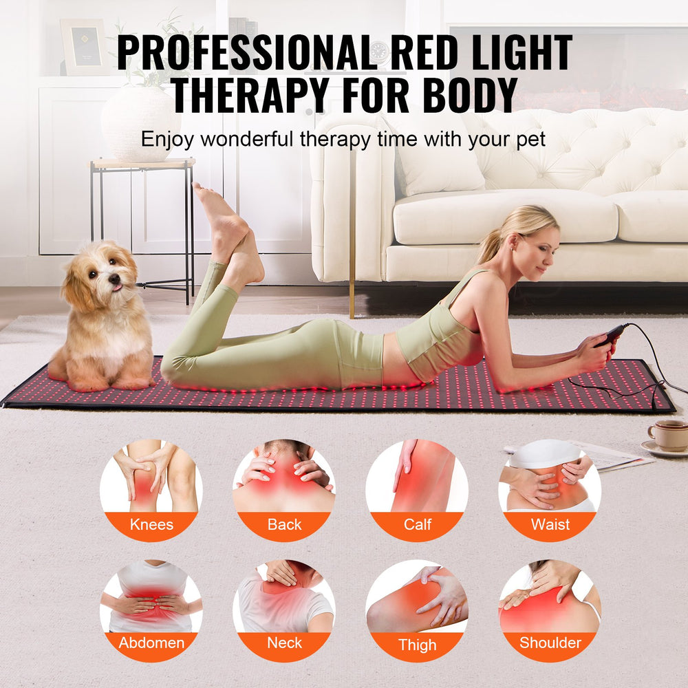 Vevor Red Light Therapy Mat Full Body Cushion 660nm Red & 850nm Near-Infrared Light New