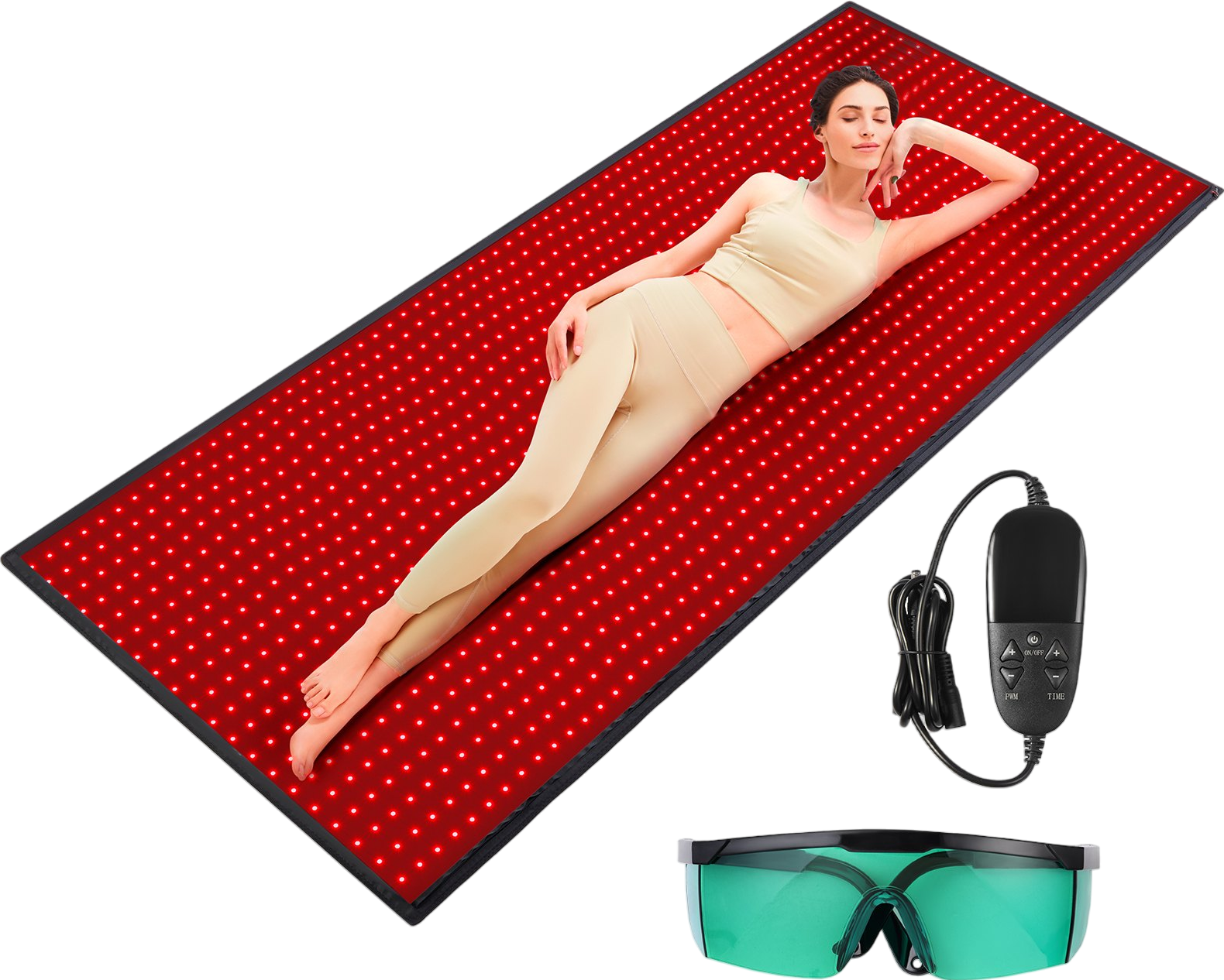 Vevor Red Light Therapy Mat Full Body Cushion 660nm Red & 850nm Near-Infrared Light New