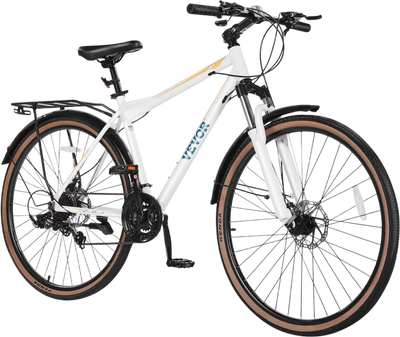 Vevor Hybrid Bicycle Step-Over Frame 24-Speed Drivetrain Front Suspension New