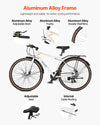 Vevor Hybrid Bicycle Step-Over Frame with 24-Speed Drivetrain Rear Rack New