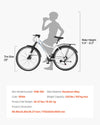 Vevor Hybrid Bicycle Step-Through Frame with 21-Speed Drivetrain Rear Rack New