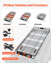 Vevor Roof Rack Cargo Carrier 84" x 39" x 4" Car Top Luggage Holder New