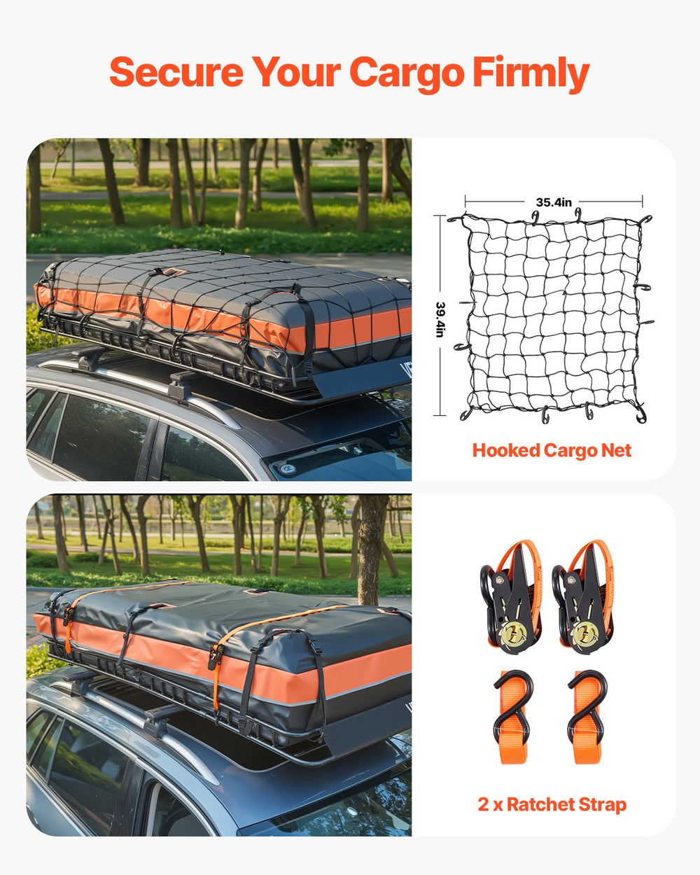 Vevor Roof Rack Cargo Carrier 84" x 39" x 4" Car Top Luggage Holder New