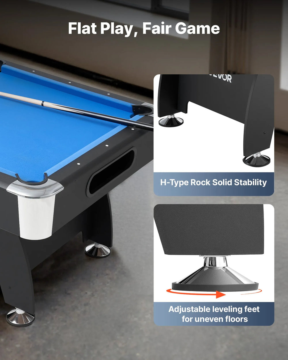 Vevor Pool Table 7 ft. Game Table Blue Cloth with Complete Accessories New