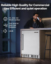 Vevor Beverage Refrigerator 24-Inch 150 QT Stainless Steel Door Undercounter Freestanding New