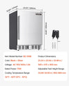 Vevor Beverage Refrigerator 24-Inch 150 QT Stainless Steel Door Undercounter Freestanding New
