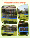 Vevor Trampoline 8' x 14' Rectangle with Enclosure Net 265 lbs Capacity New