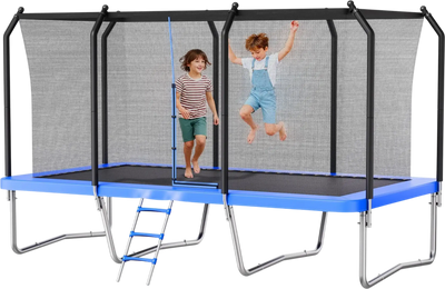 Vevor Trampoline 8' x 14' Rectangle with Enclosure Net 265 lbs Capacity New