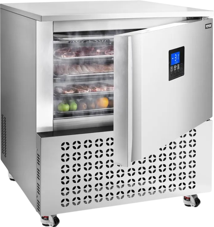 Vevor Commercial Blast Freezer 4 Cu. Ft. with 5 Trays Stainless Steel New