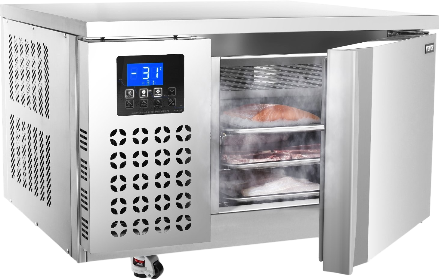 Vevor Commercial Blast Freezer with 3 Trays 80L Capacity New