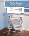 Vevor Deck Chair Folding Seat with Aluminum Alloy Frame Non-Slip Foot Pads New