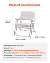 Vevor Deck Chair Folding Seat with Aluminum Alloy Frame Non-Slip Foot Pads New