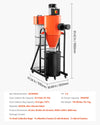 Vevor Cyclone Dust Collector 763 CFM 1-Micron with 12.5 Gallon Bag & Base Stand New