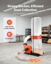 Vevor Dust Collector Vortex Cone with 35 Gal. Bag 1200 CFM 2 HP 2.5 Micron New