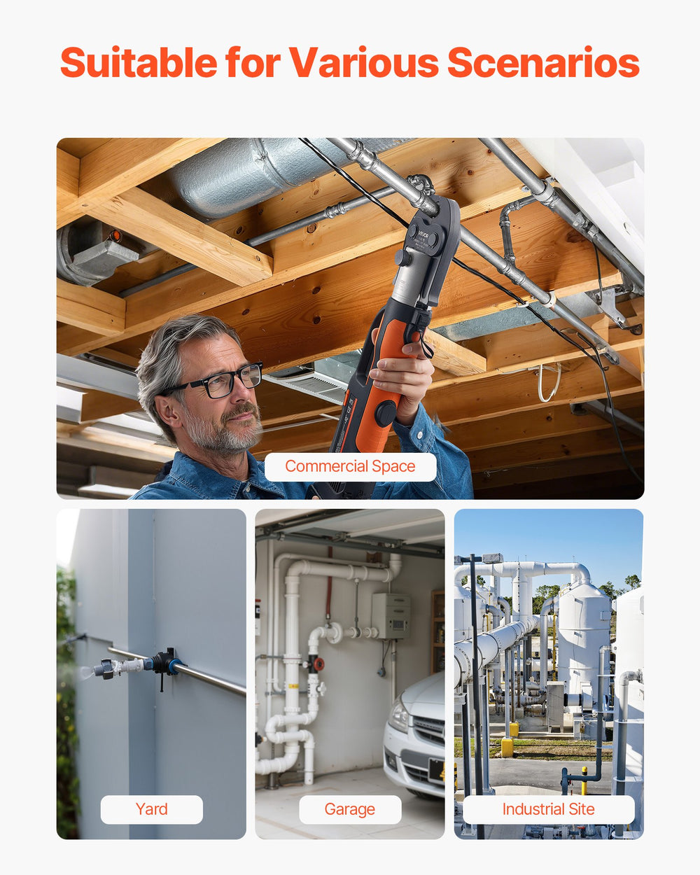 Vevor Pressing Jaws 7-Piece Kit 1/4" to 1-1/8" for RLS Copper Pipes New