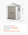 Vevor Outdoor Storage Shed 4' x 8' Heavy Duty Resin with Reinforced Floor New