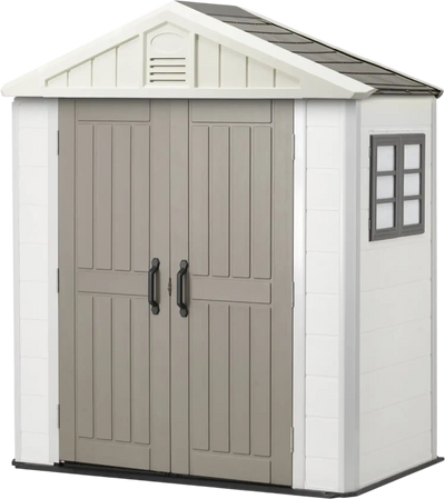 Vevor Outdoor Storage Shed 4' x 8' Heavy Duty Resin with Reinforced Floor New