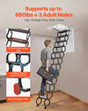 Vevor Attic Ladder 660 Lbs Capacity Alloy Steel Pull-Down Retractable for 8.5-9.4 Ft Ceilings New