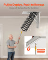 Vevor Attic Ladder 660 Lbs Capacity Alloy Steel Pull-Down Retractable for 8.5-9.4 Ft Ceilings New