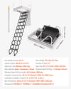 Vevor Attic Ladder 660 Lbs Capacity Alloy Steel Pull-Down Retractable for 8.5-9.4 Ft Ceilings New