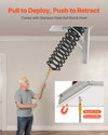 Vevor Attic Ladder 660 Lbs Capacity Alloy Steel Pull-Down Retractable for 10.5-11 Ft Ceilings New
