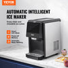 Vevor Countertop Ice Maker 62 Lbs. in 24 Hrs. Self-Cleaning Automatic Water Refill New