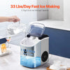 Vevor Countertop Nugget Ice Maker 33 Lbs/24H Self-Cleaning Stainless Steel New