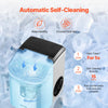 Vevor Countertop Nugget Ice Maker 33 Lbs/24H Self-Cleaning Stainless Steel New