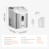 Vevor Countertop Nugget Ice Maker 33 Lbs/24H Self-Cleaning Stainless Steel New